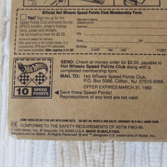 VTG MATTEL HOT WHEELS 1990 DUMP TRUCK YELLOW METAL #1171 NIP COLLECTOR #38 - Picture 8 of 10